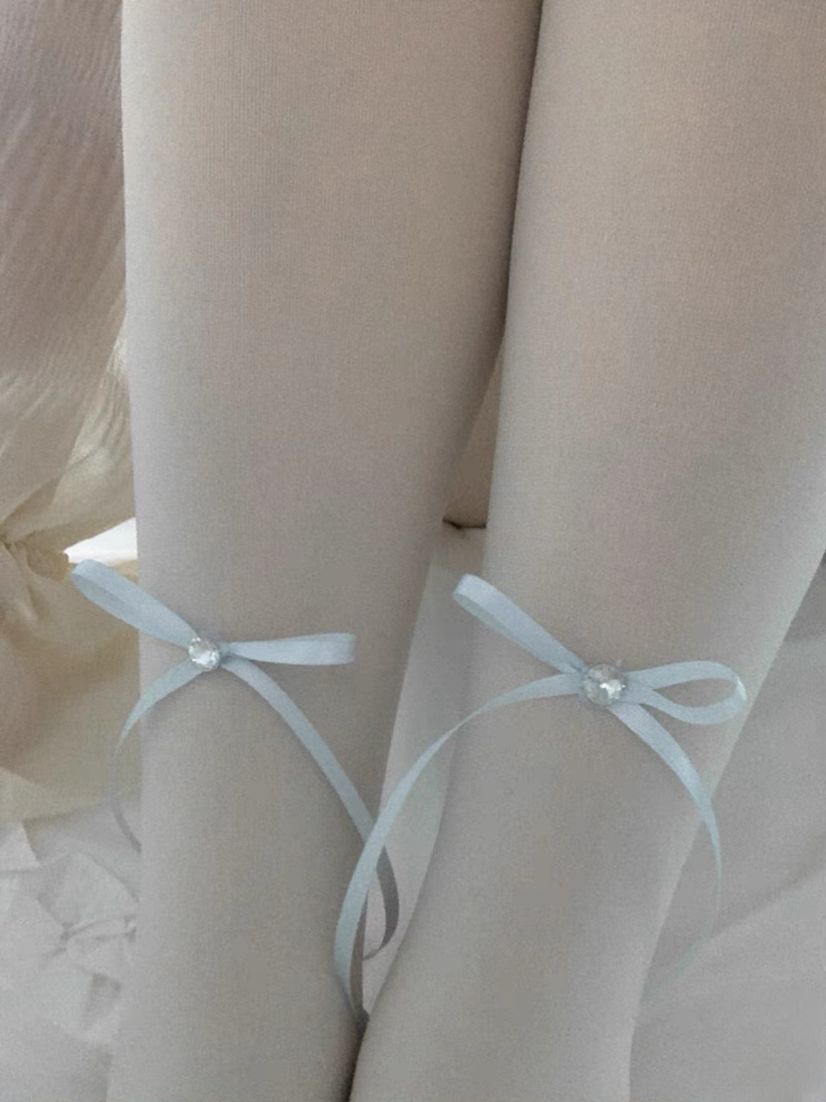 ♡ Milky White Velvet Pantyhose ♡