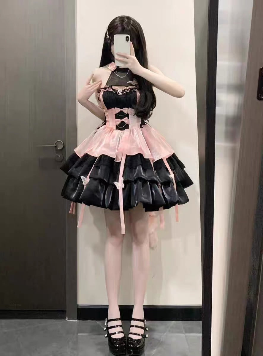 ♡ The Promise of Love ♡ - Black&Pink Dolly Dress Set