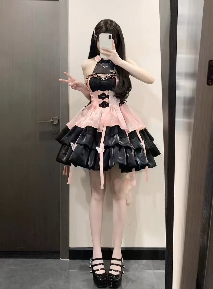♡ The Promise of Love ♡ - Black&Pink Dolly Dress Set