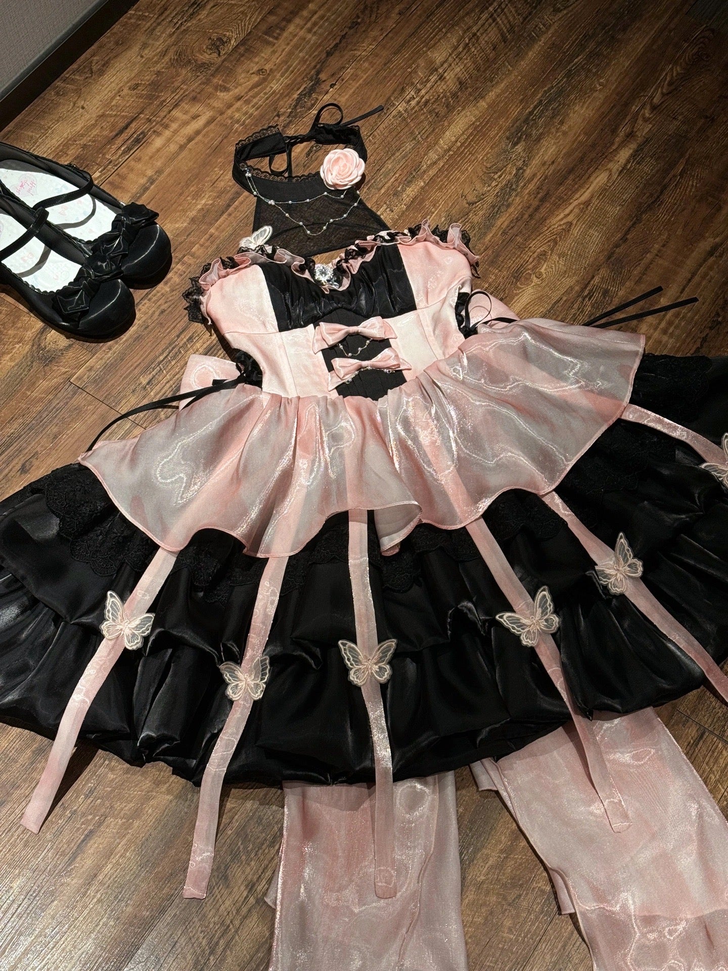 ♡ The Promise of Love ♡ - Black&Pink Dolly Dress Set