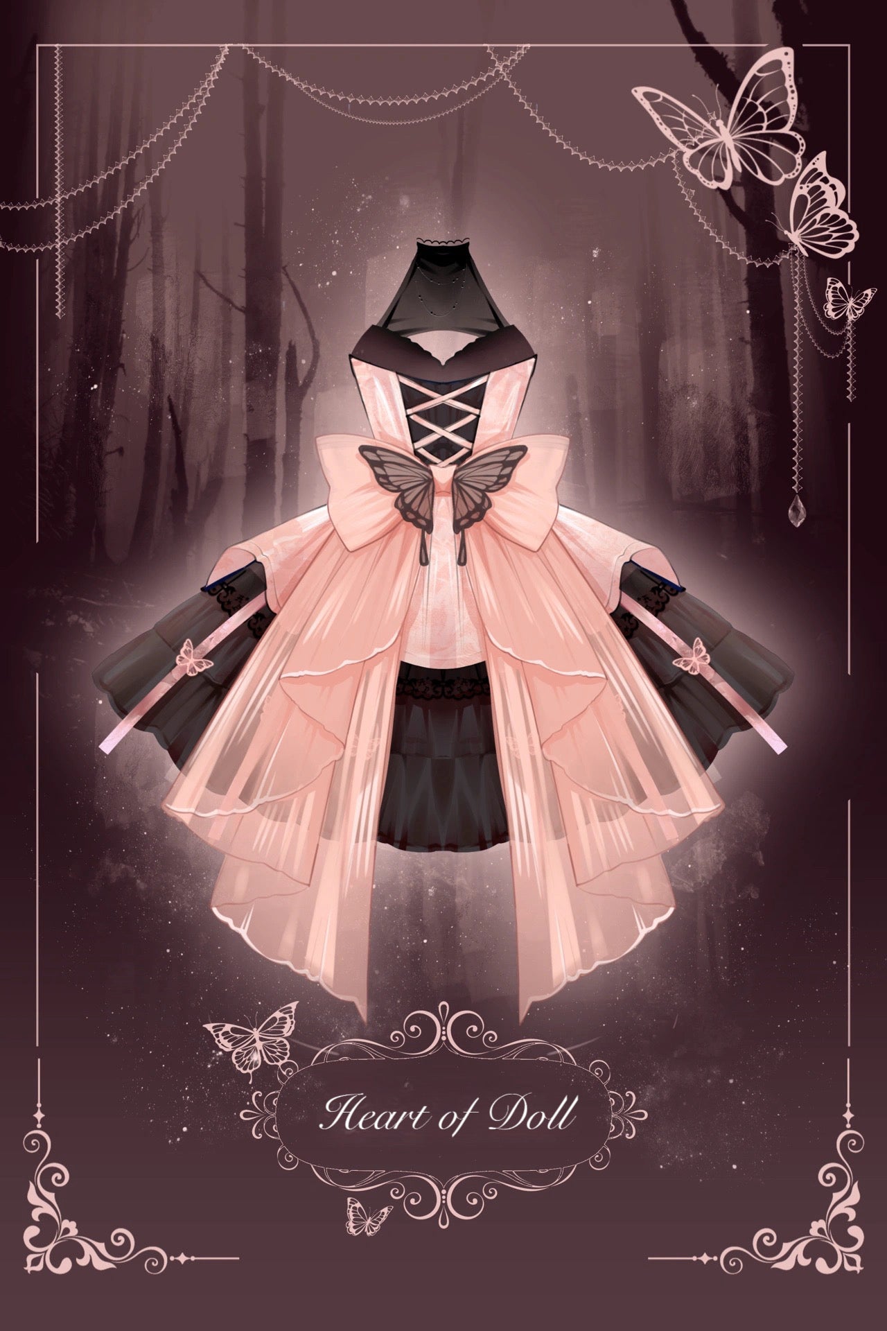♡ The Promise of Love ♡ - Black&Pink Dolly Dress Set