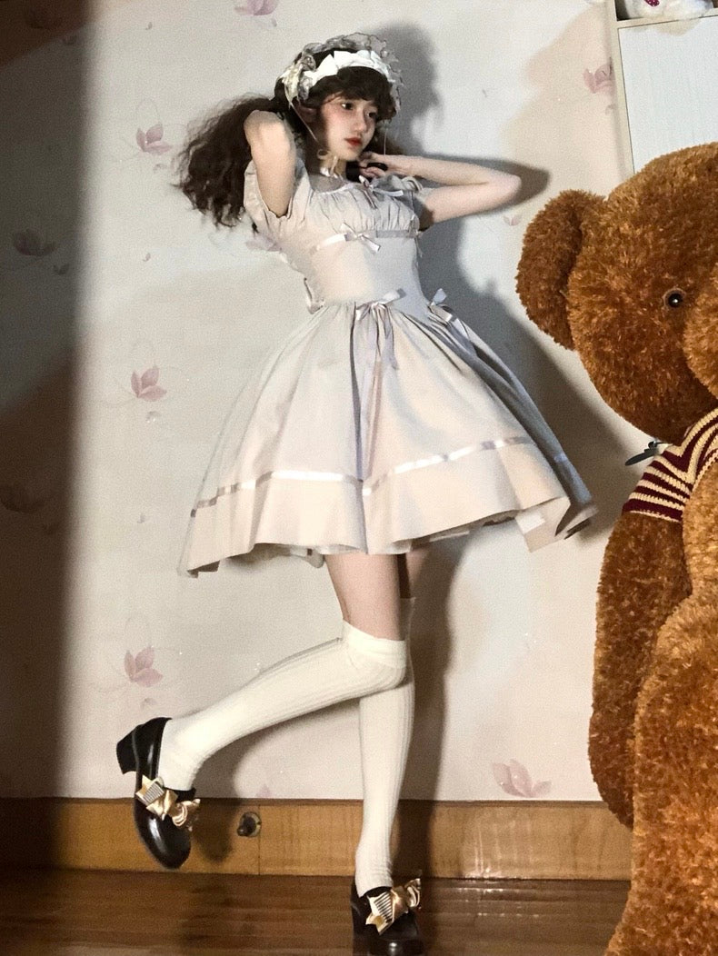 ♡ Grey Ribbon ♡ - Dolly Dress