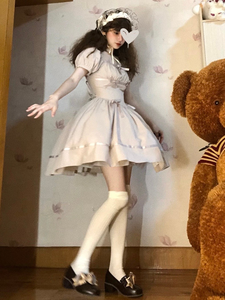 ♡ Grey Ribbon ♡ - Dolly Dress