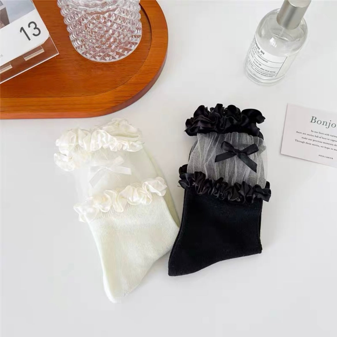 ♡ Lace Mesh Ankle Socks ♡
