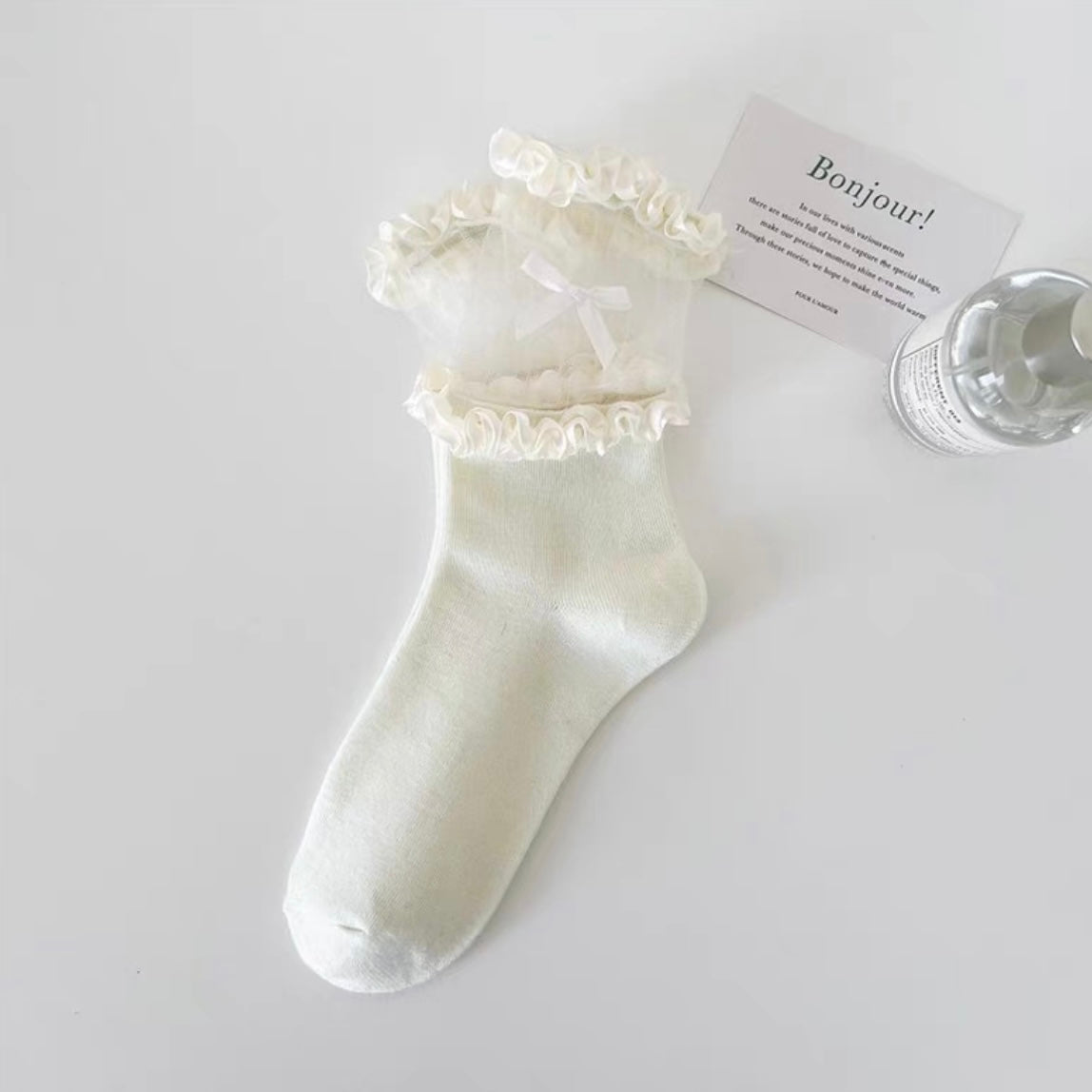 ♡ Lace Mesh Ankle Socks ♡