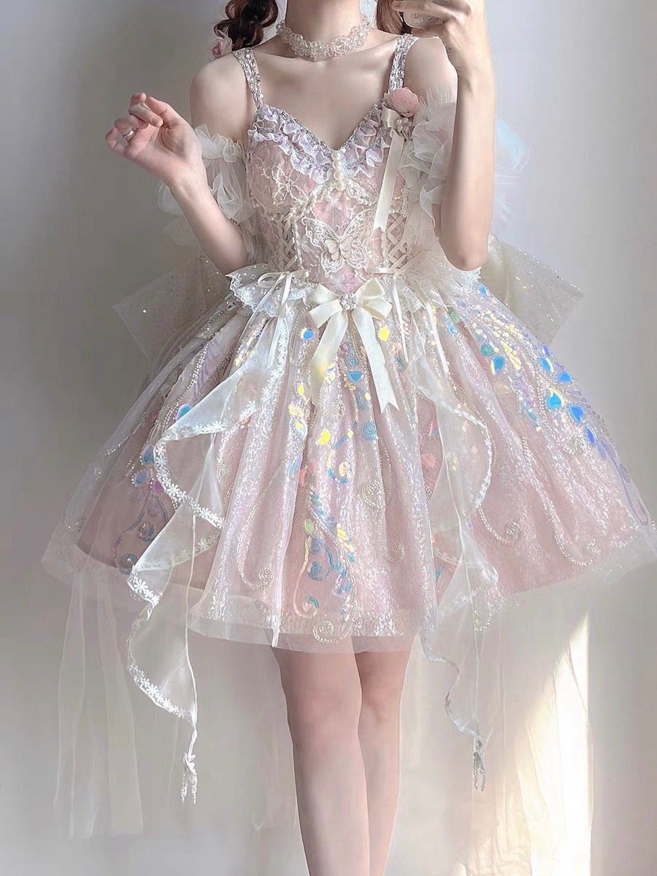 ♡ Dreamland ♡ - Bridal Embroidered Dolly Dress