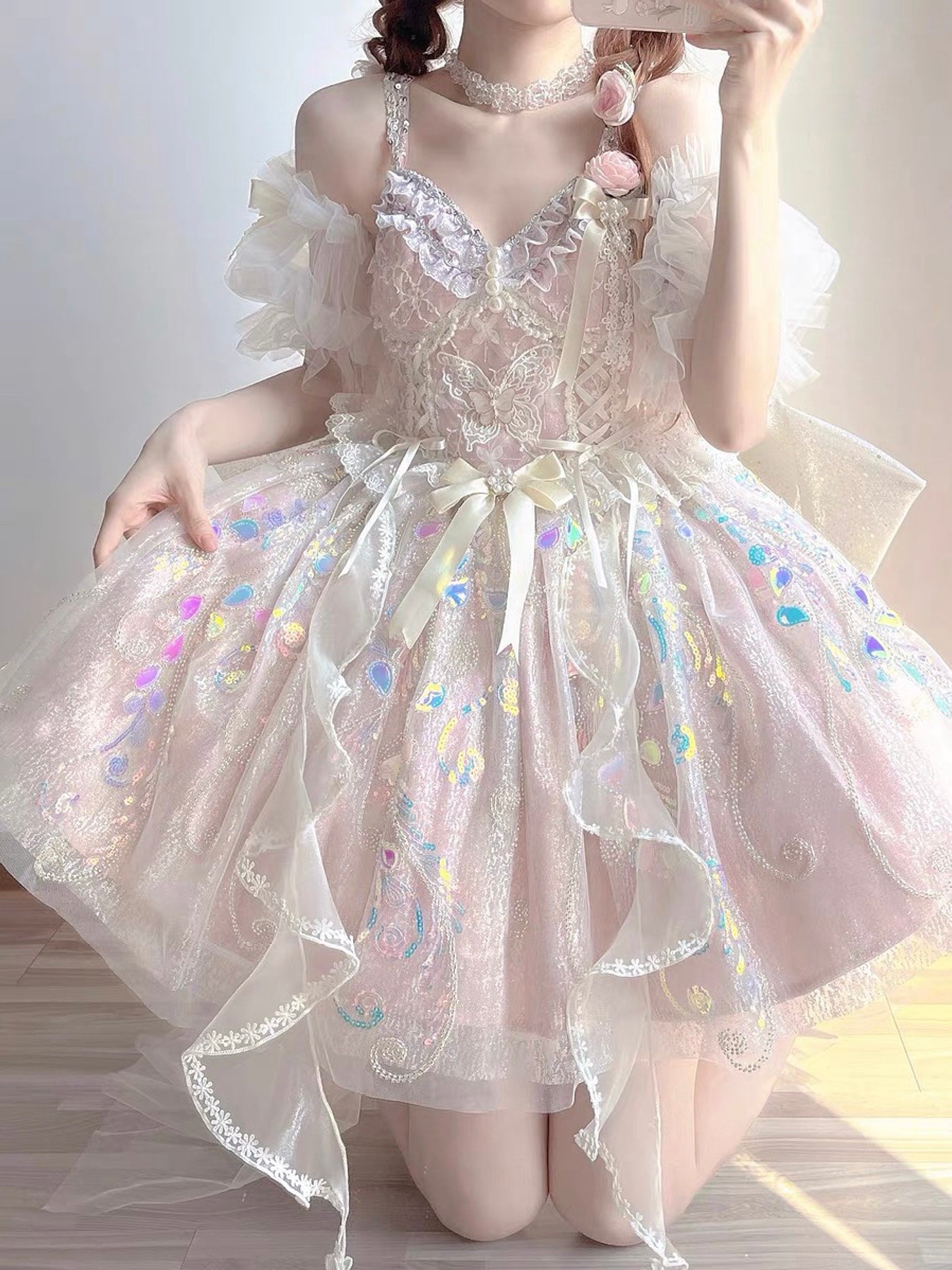 ♡ Dreamland ♡ - Bridal Embroidered Dolly Dress
