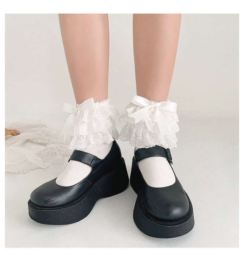 ♡ Lolita Layered Lace Socks ♡