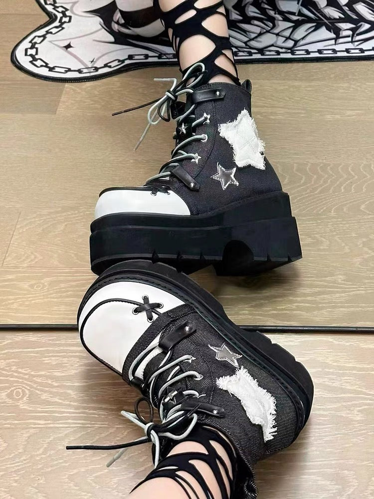 ♡ Transfer Student ♡ - Canvas Platform Bootie
