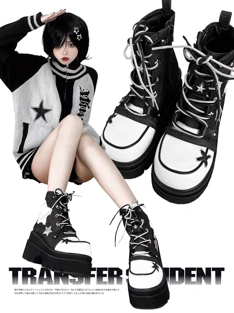♡ Transfer Student ♡ - Canvas Platform Bootie