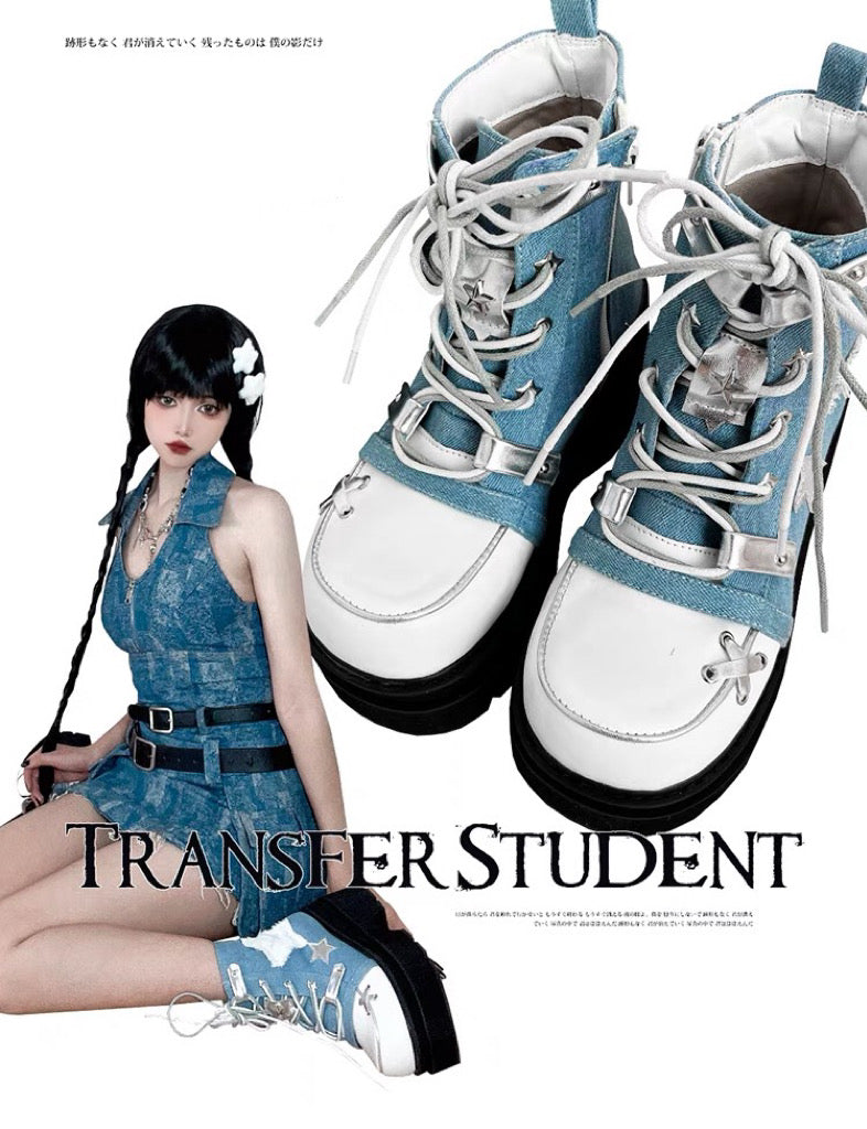 ♡ Transfer Student ♡ - Canvas Platform Bootie