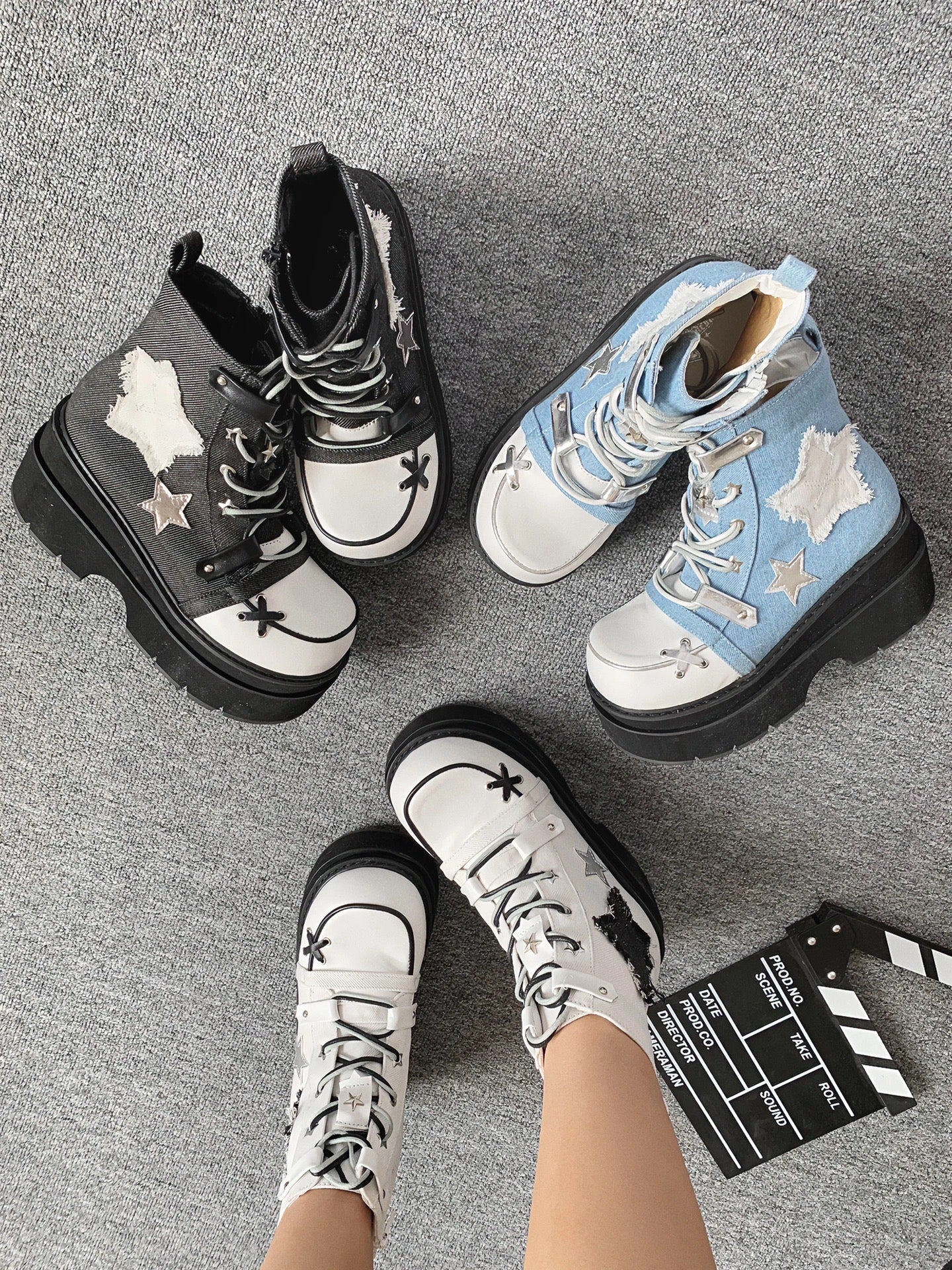 ♡ Transfer Student ♡ - Canvas Platform Bootie