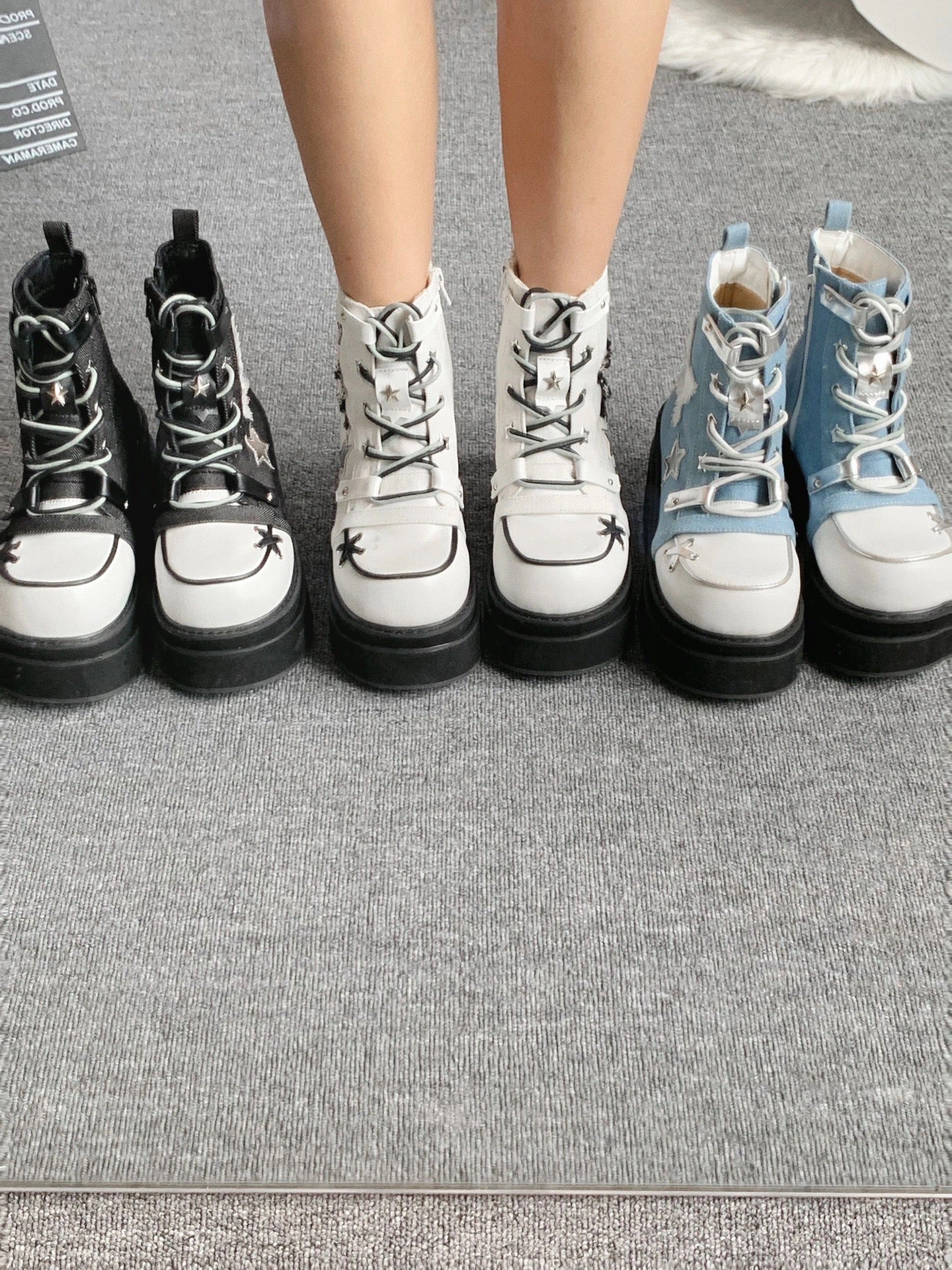 ♡ Transfer Student ♡ - Canvas Platform Bootie