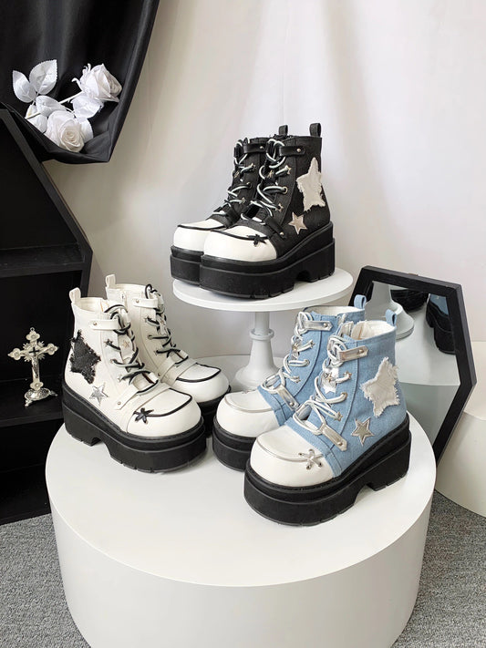 ♡ Transfer Student ♡ - Canvas Platform Bootie