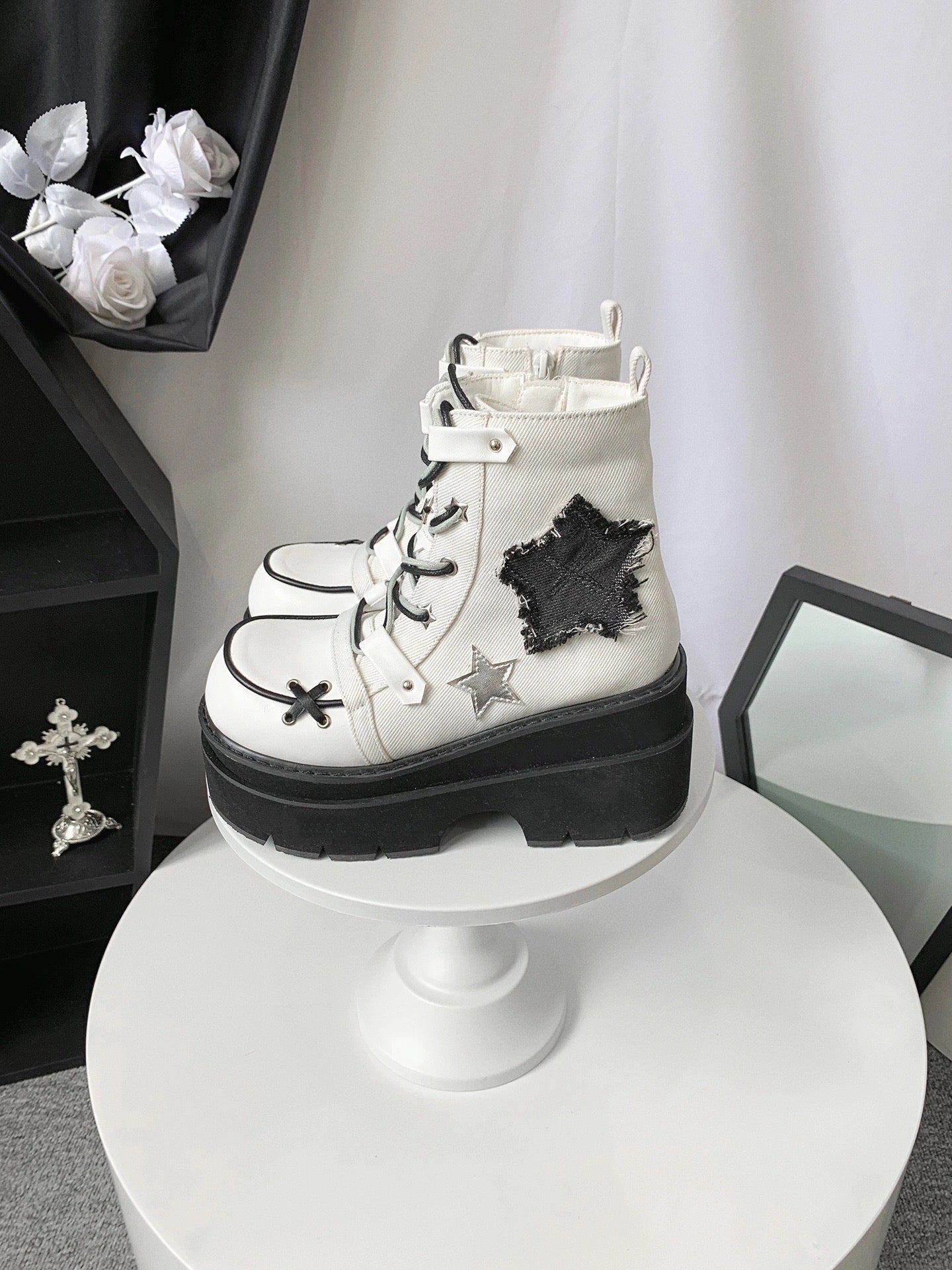 ♡ Transfer Student ♡ - Canvas Platform Bootie