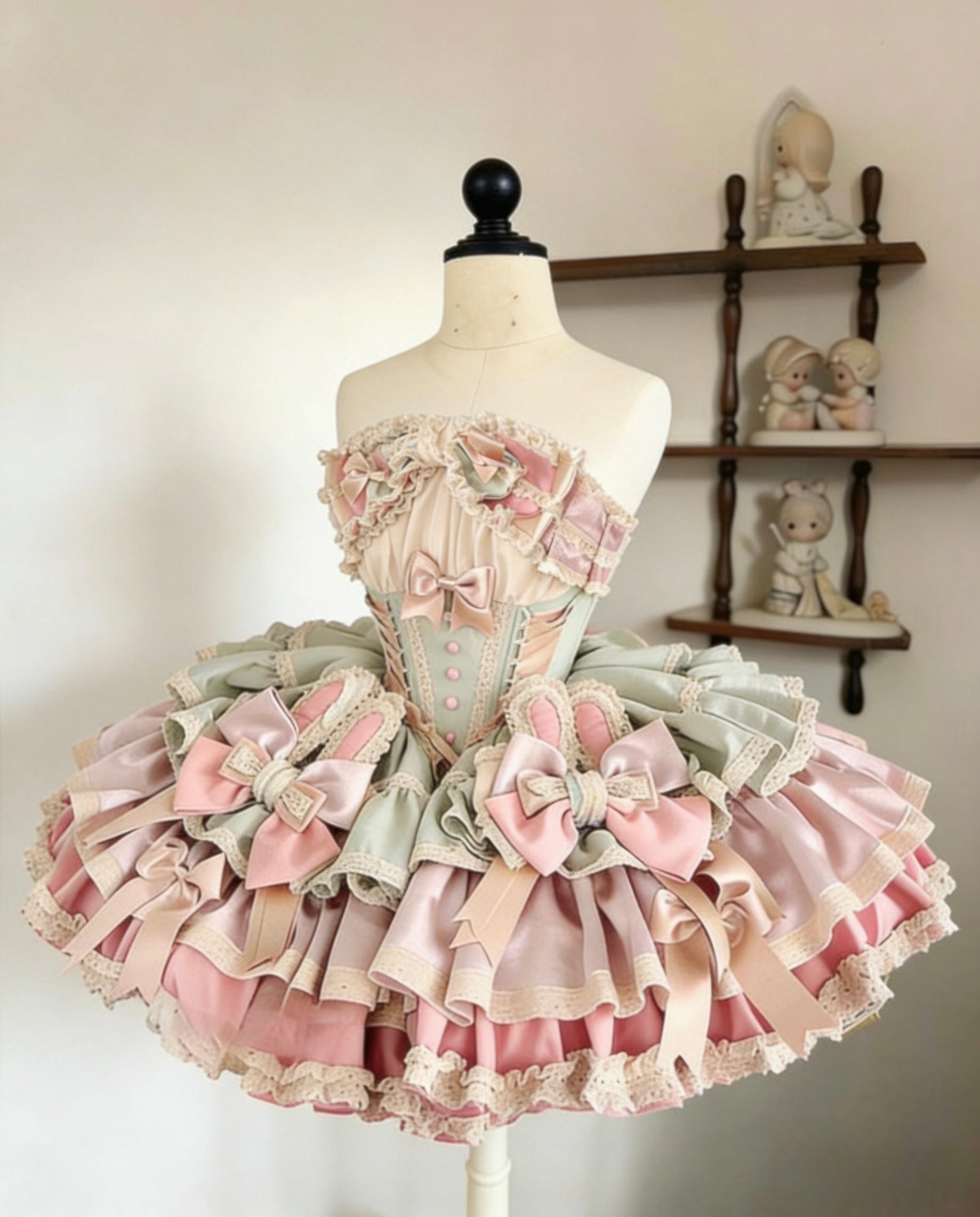 strapless open back dress ♡ Milk Bear ♡