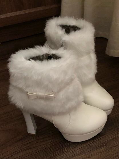 ♡ Milky Puff ♡ – Cozy Princess Boots