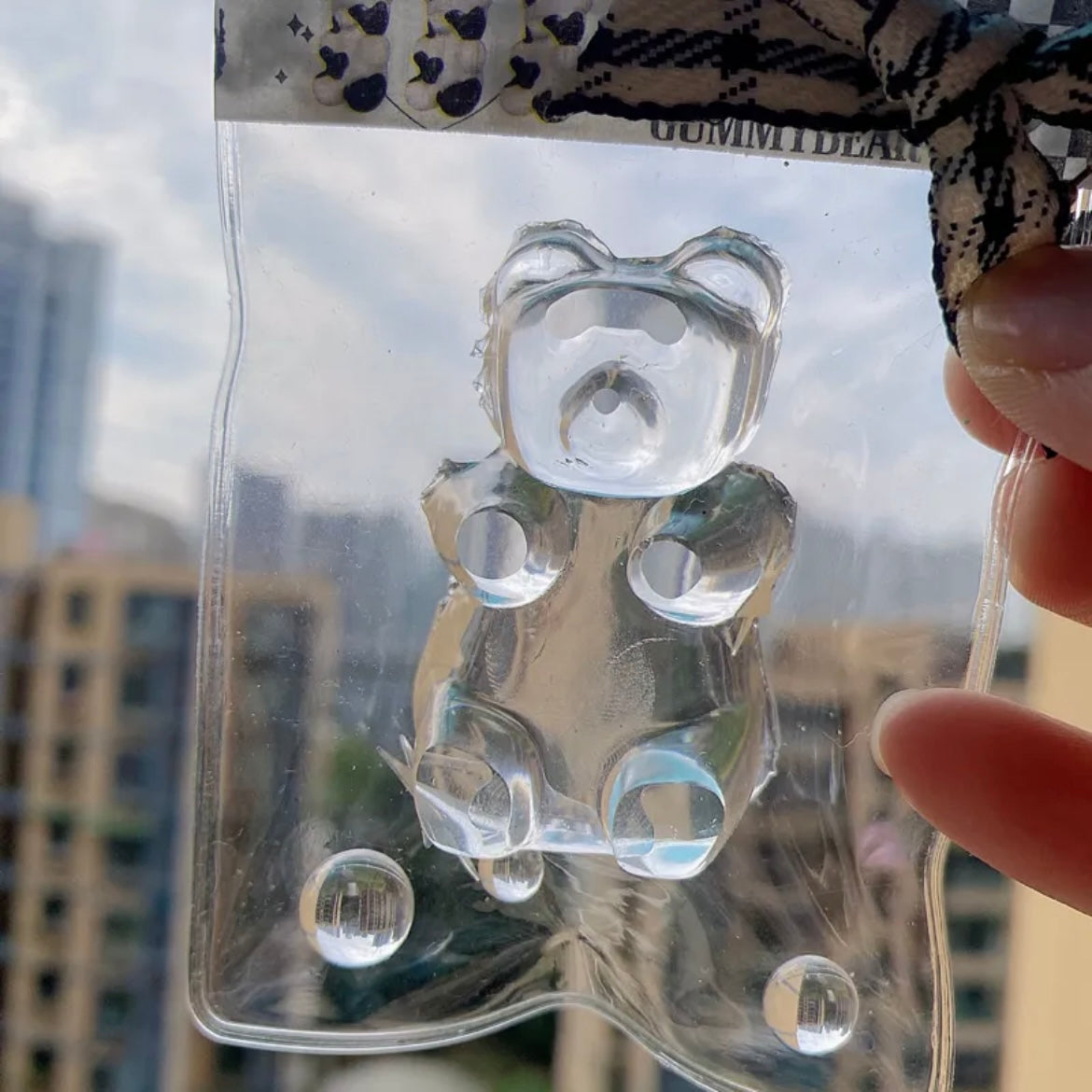 Прозрачная мягкая игрушка медвежонка для снятия стресса и тревоги 