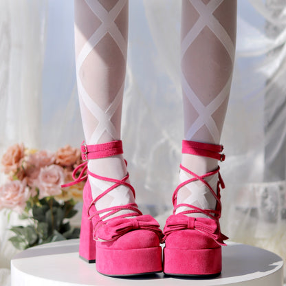 ♡ Confession Rose ♡ - Бархатные туфли Долли на высоких каблуках
