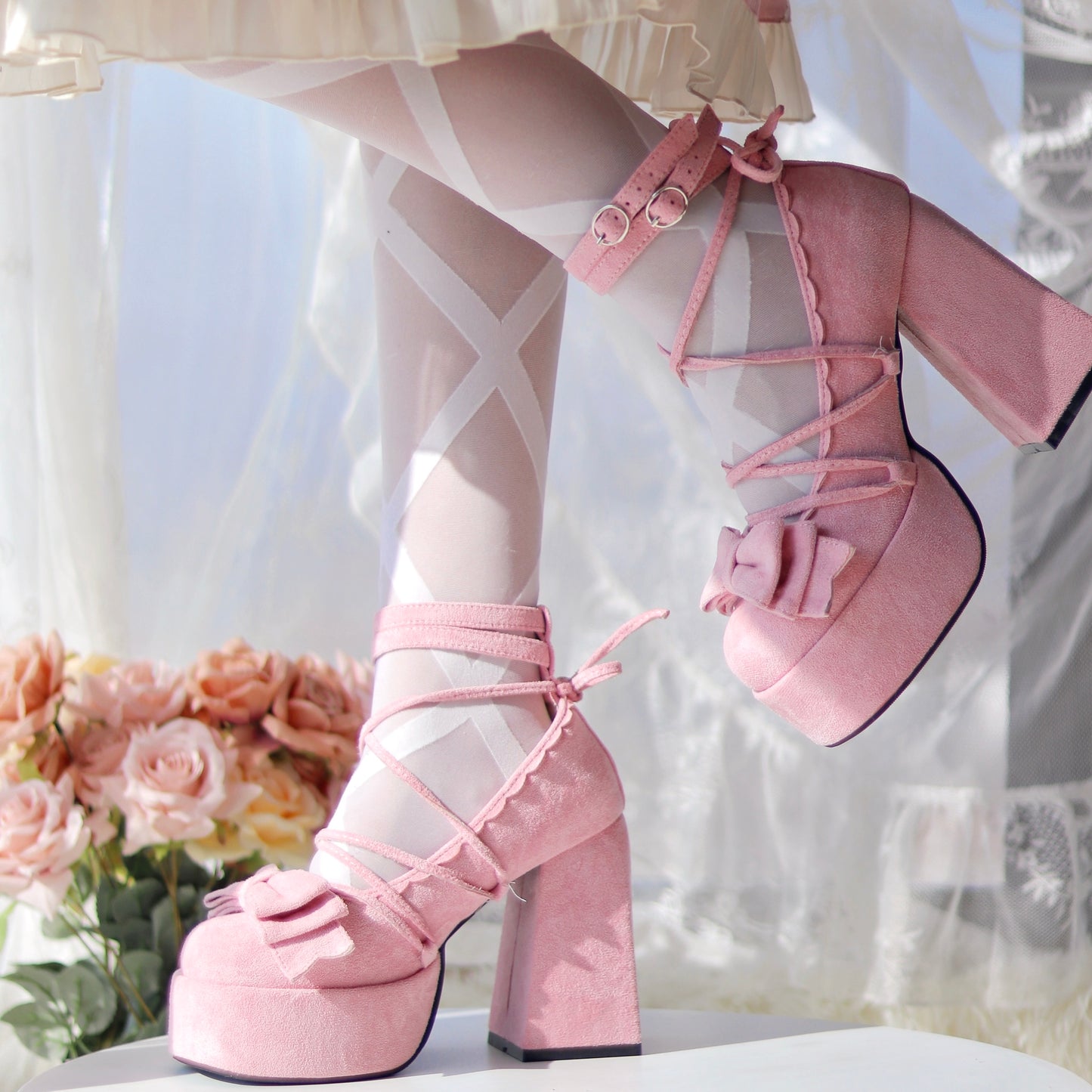 ♡ Confession Rose ♡ - Velvet Dolly High Heels