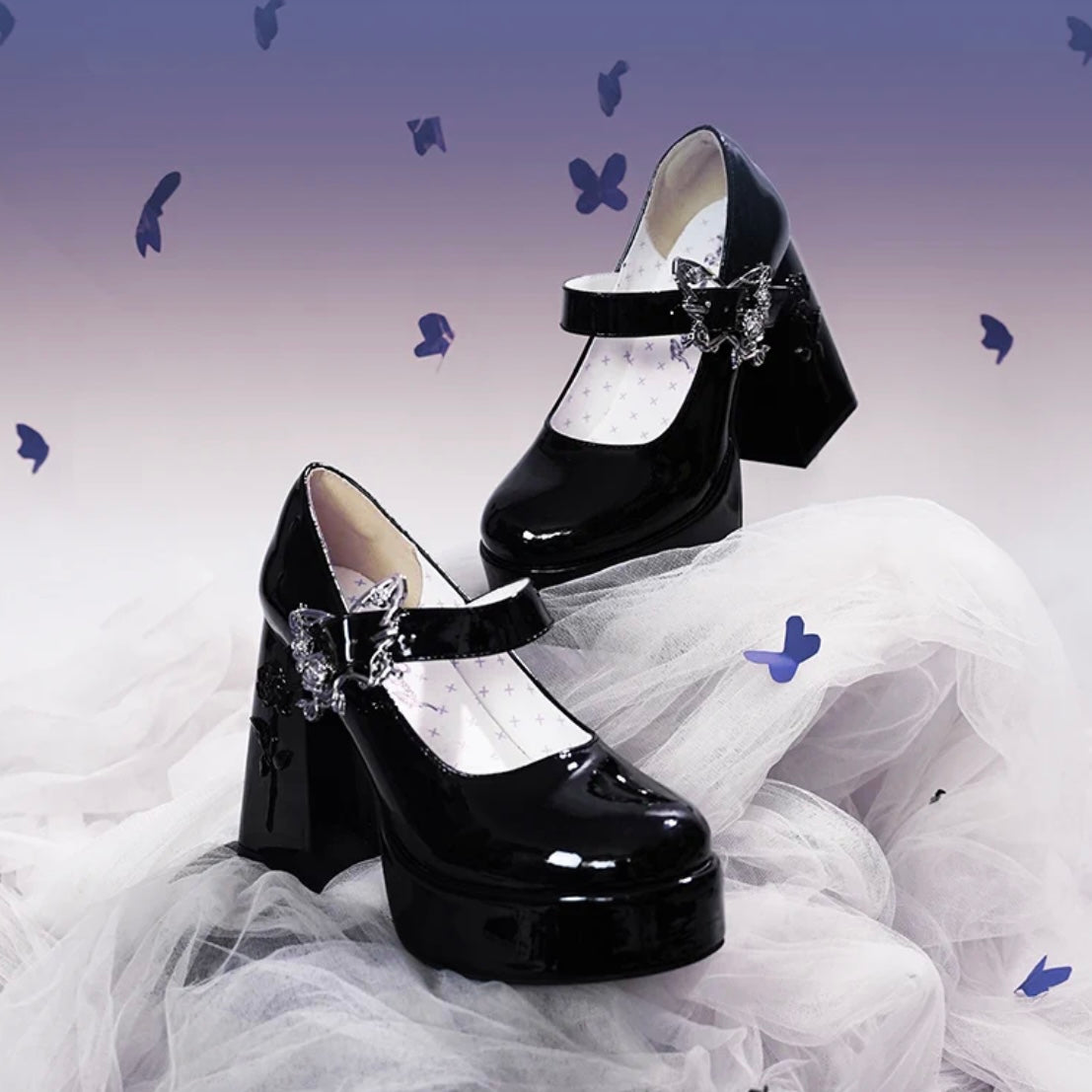 ♡ Dreamland Butterfly ♡ - Bling High Heels