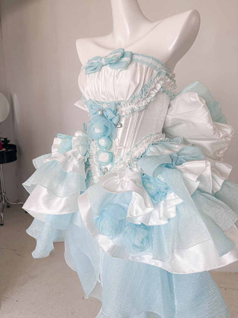 ♡ Dreamlike Grace ♡ - Blue Princess Dress Set