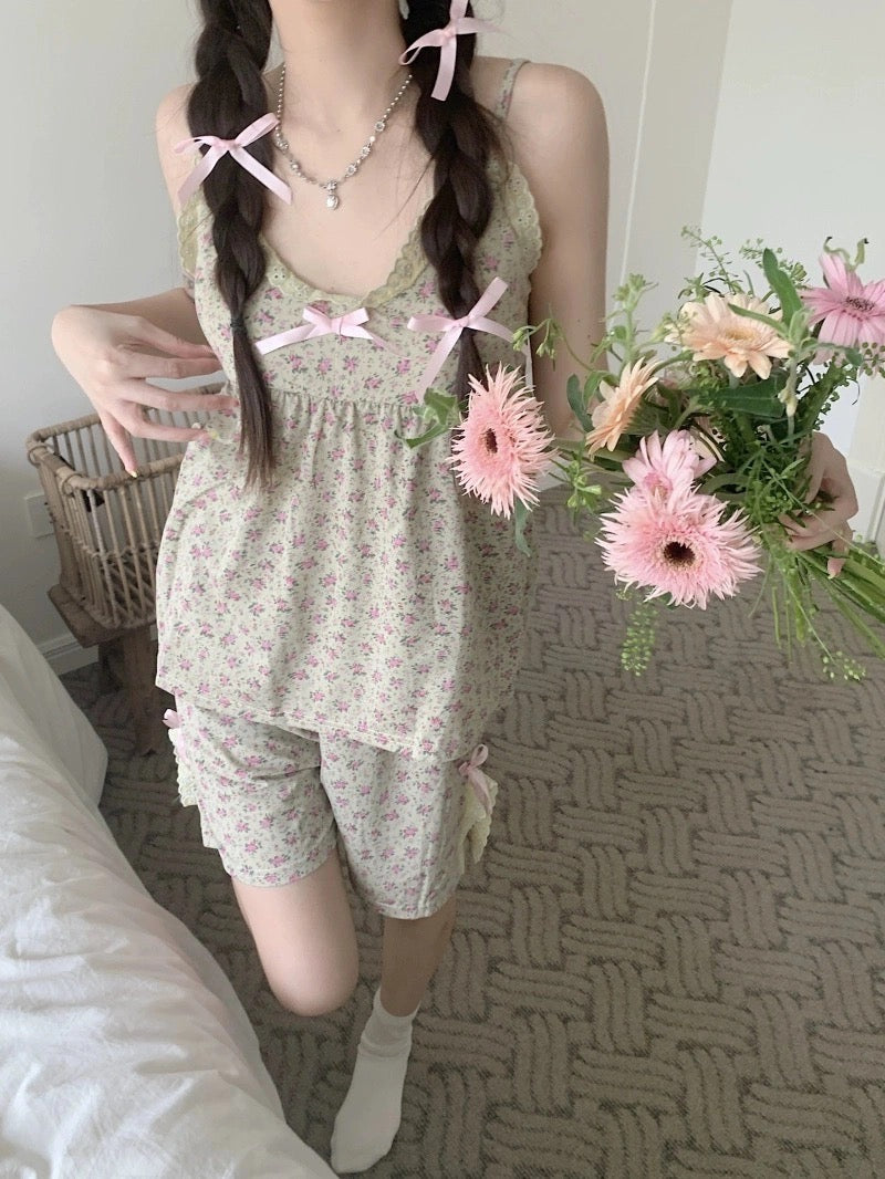 Sweet Floral Camisole Lounge Set