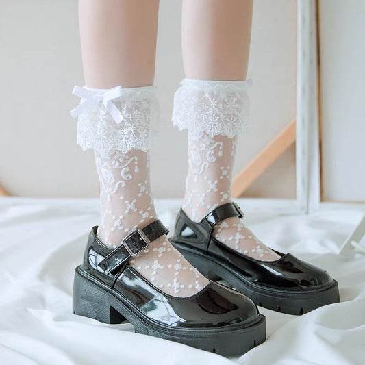 ♡ Sheer Crystal Socks ♡