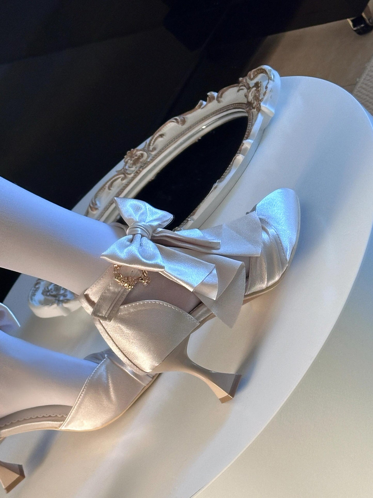 ♡ Crown ♡ - Satin Wedding Heels