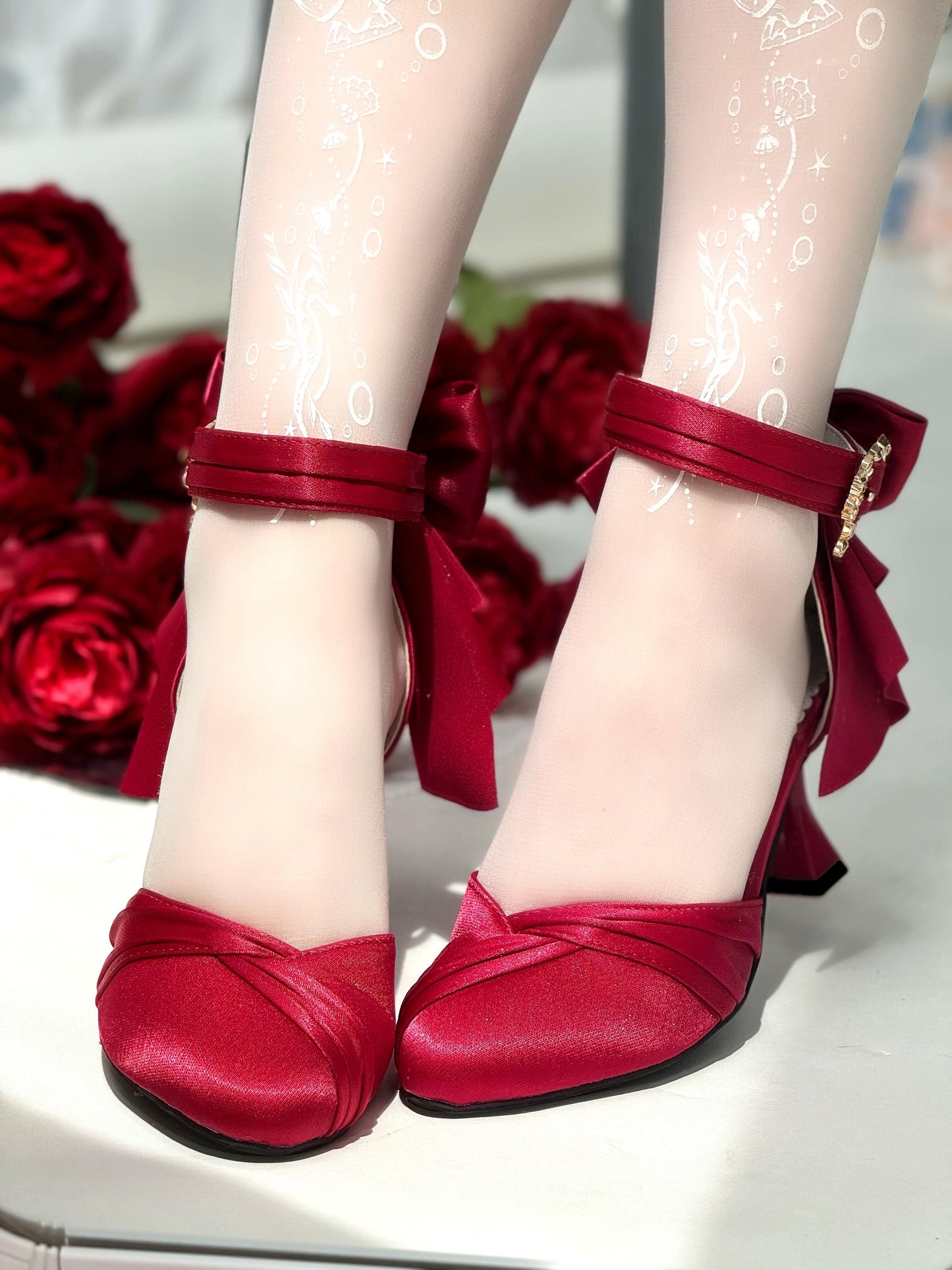 ♡ Crown ♡ - Satin Wedding Heels