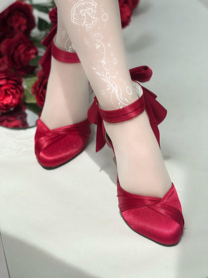 ♡ Crown ♡ - Satin Wedding Heels