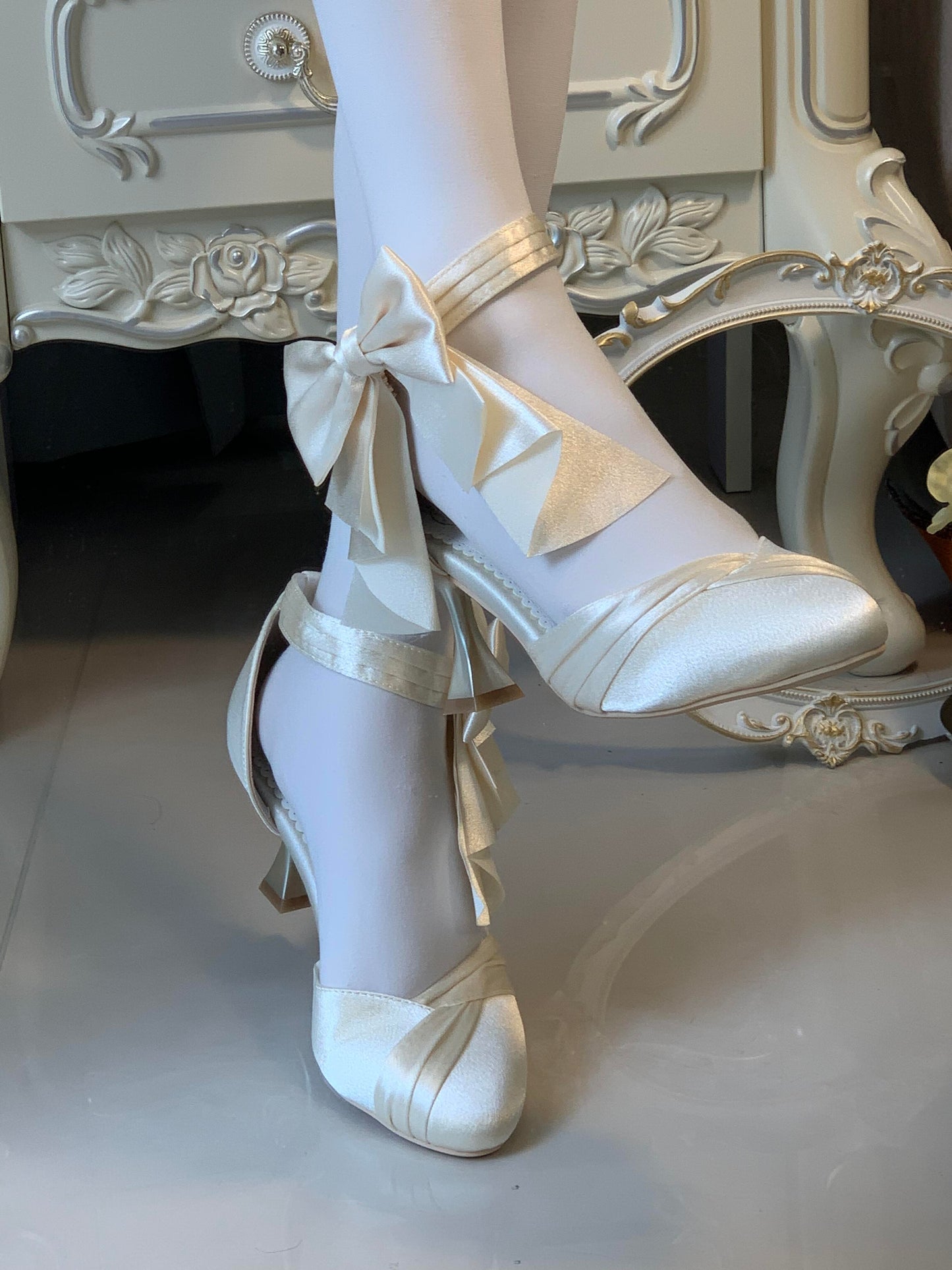 ♡ Crown ♡ - Satin Wedding Heels