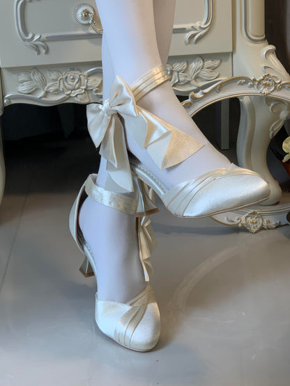 ♡ Crown ♡ - Satin Wedding Heels
