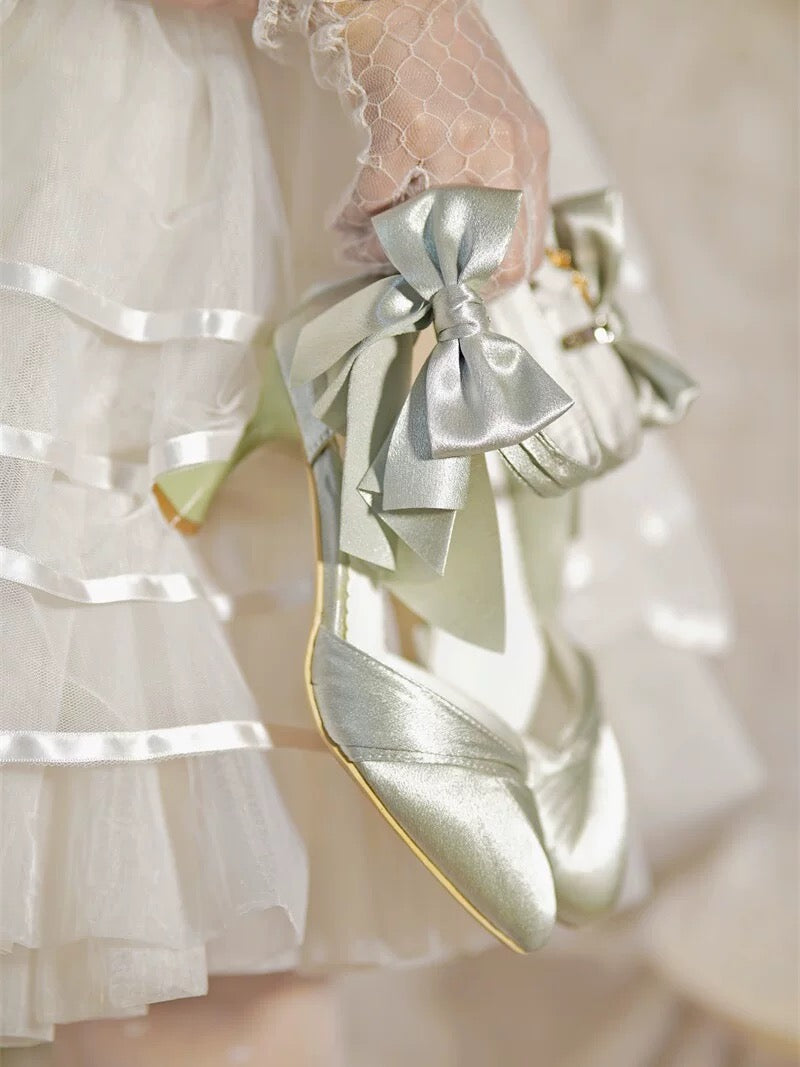 ♡ Crown ♡ - Satin Wedding Heels