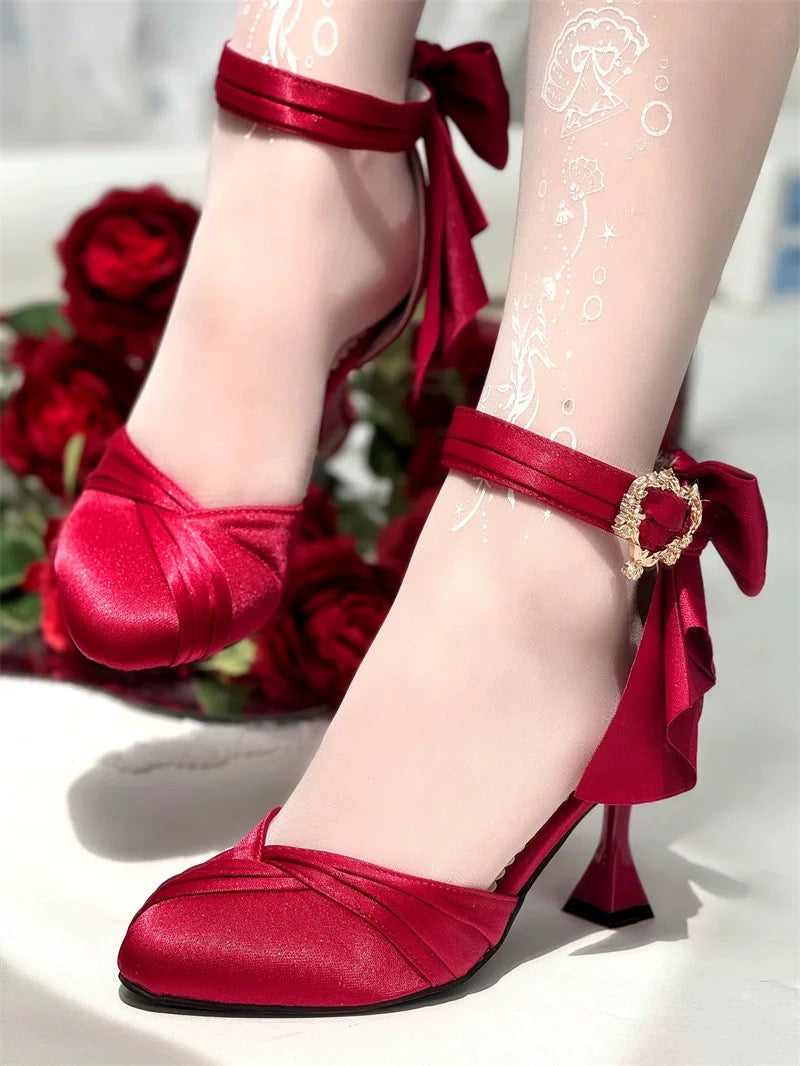 ♡ Crown ♡ - Satin Wedding Heels