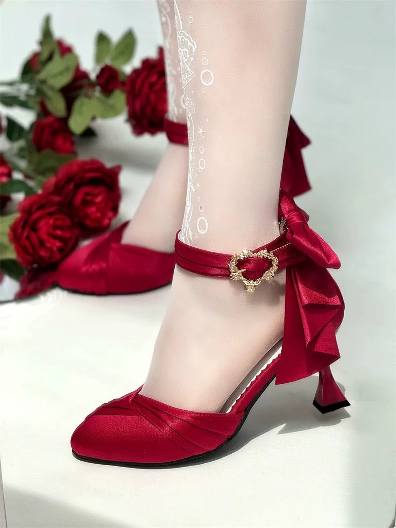♡ Crown ♡ - Satin Wedding Heels