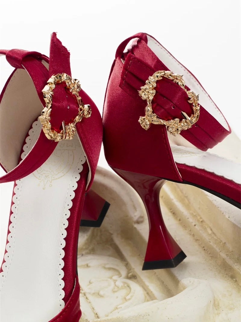 ♡ Crown ♡ - Satin Wedding Heels