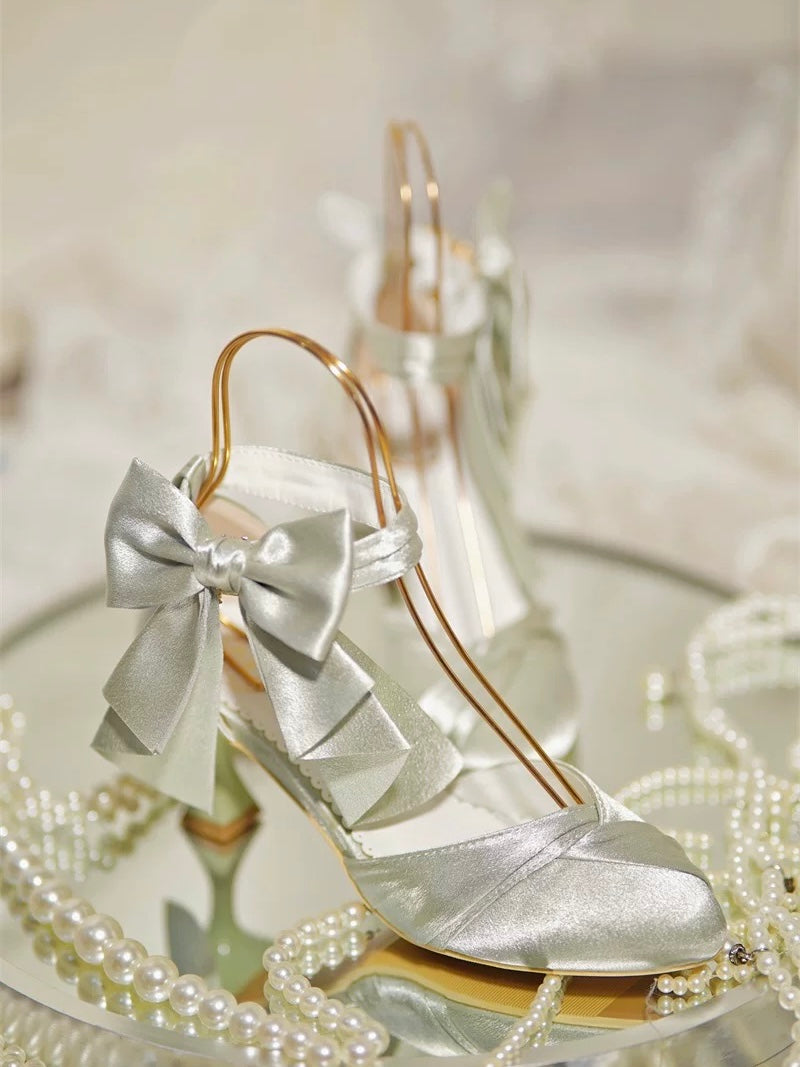 ♡ Crown ♡ - Satin Wedding Heels