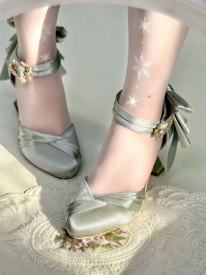 ♡ Crown ♡ - Satin Wedding Heels