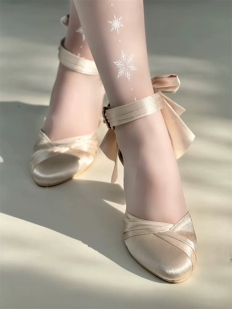 ♡ Crown ♡ - Satin Wedding Heels