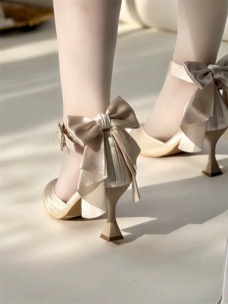 ♡ Crown ♡ - Satin Wedding Heels