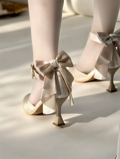 ♡ Crown ♡ - Satin Wedding Heels