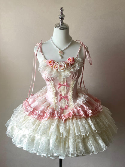 Romantic Rose Dream Rococo Fairy Dress