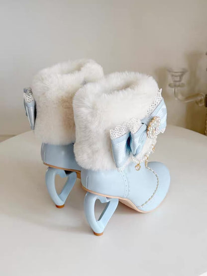 ♡ Otome Sugar ♡ - Heart Heel Ankle Boots