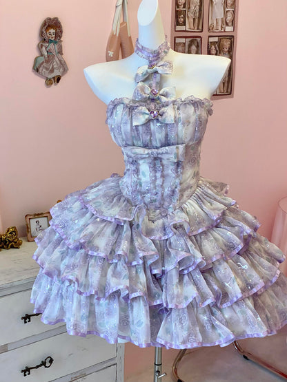 Silver Rose Fairy Rococo Dress