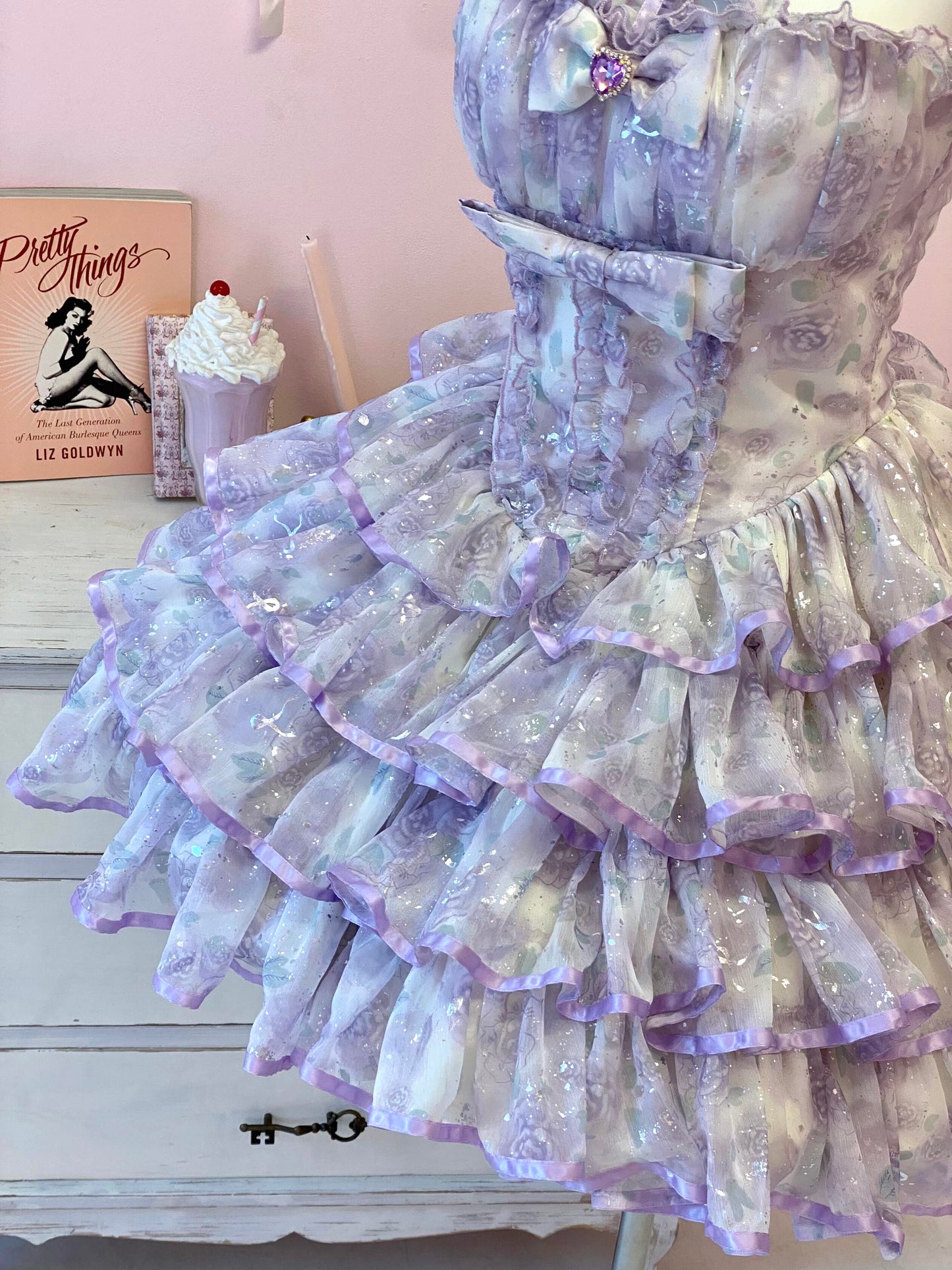 Silver Rose Fairy Rococo Dress