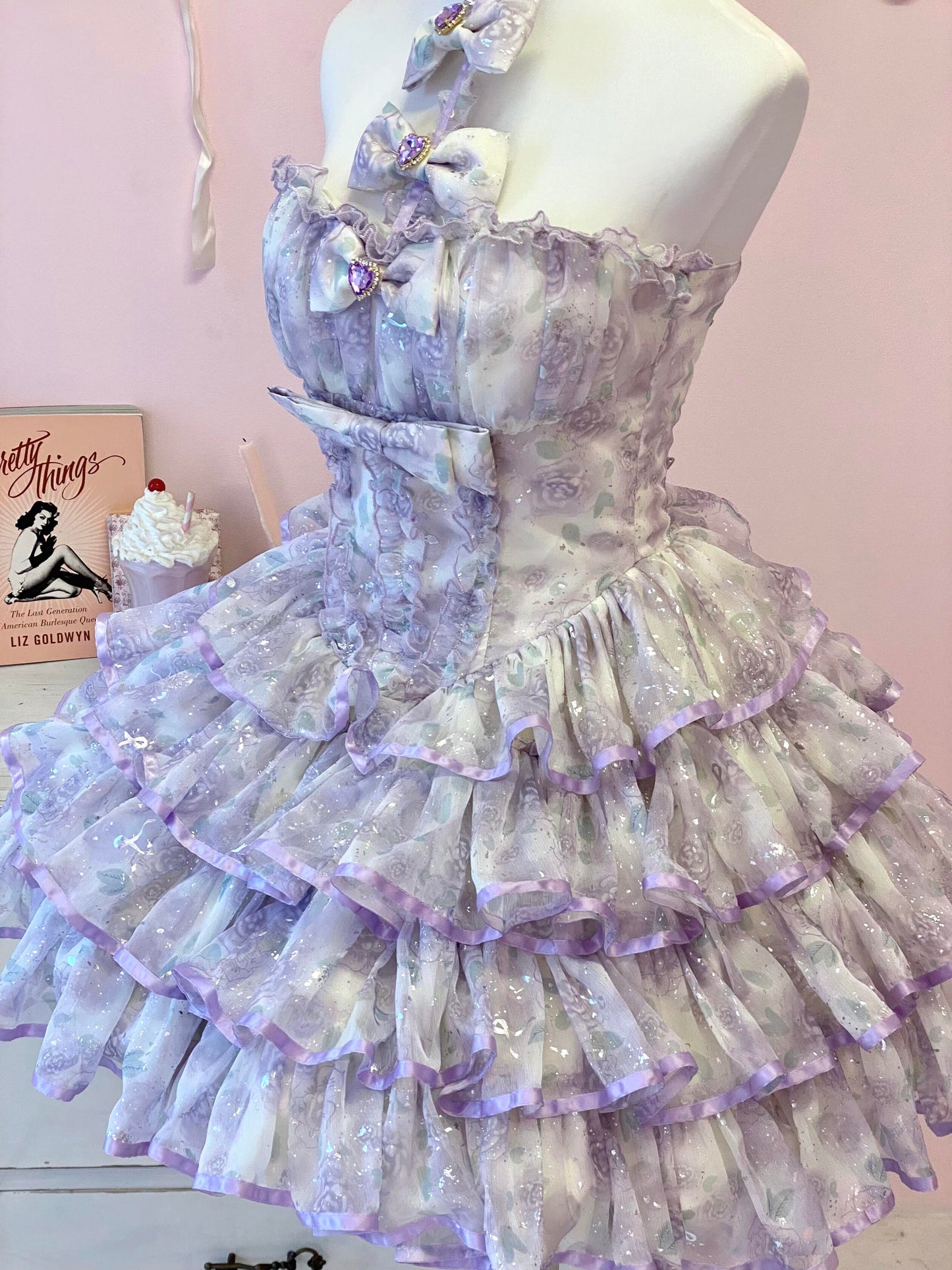 Silver Rose Fairy Rococo Dress