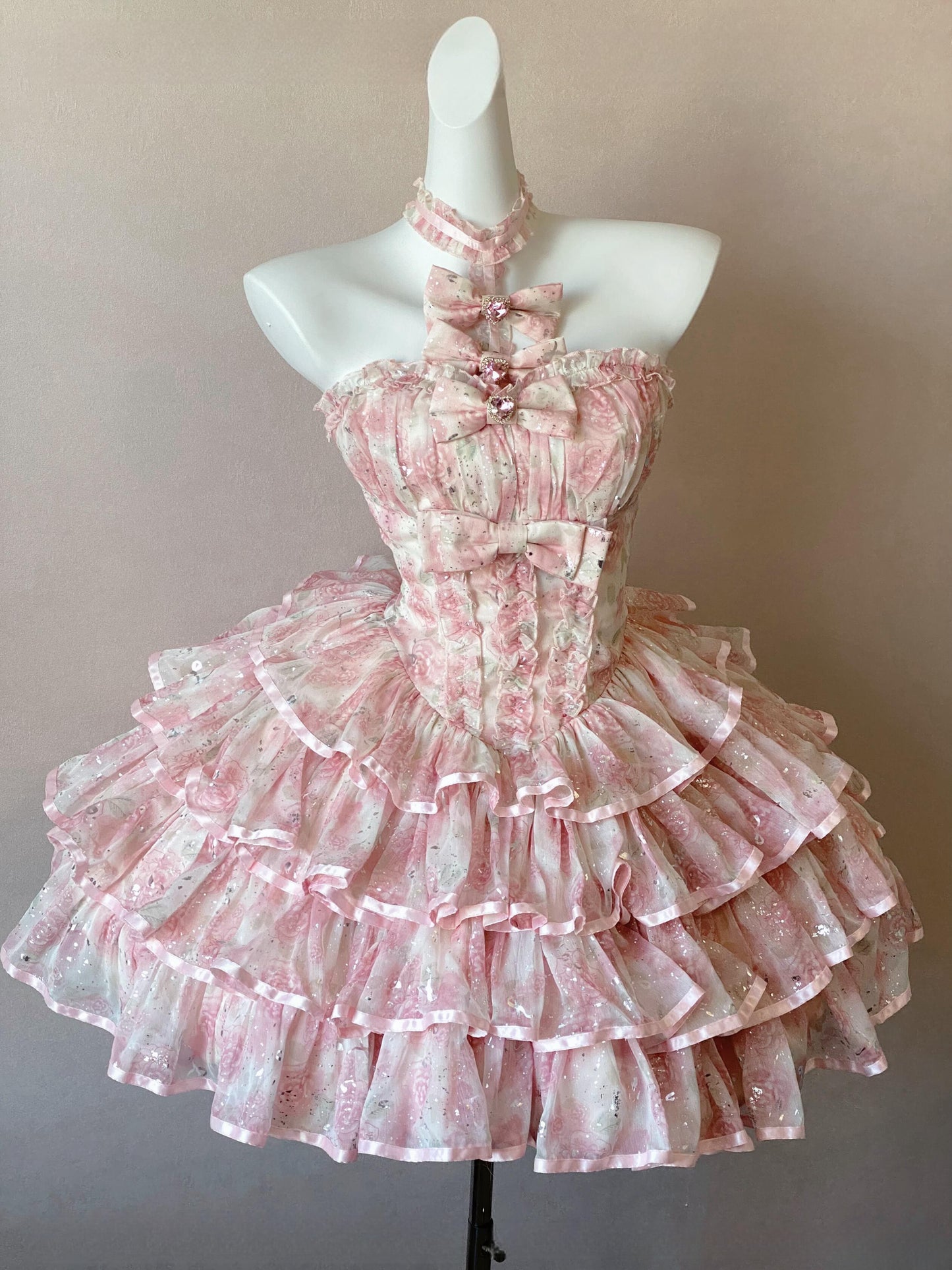 Silver Rose Fairy Rococo Dress