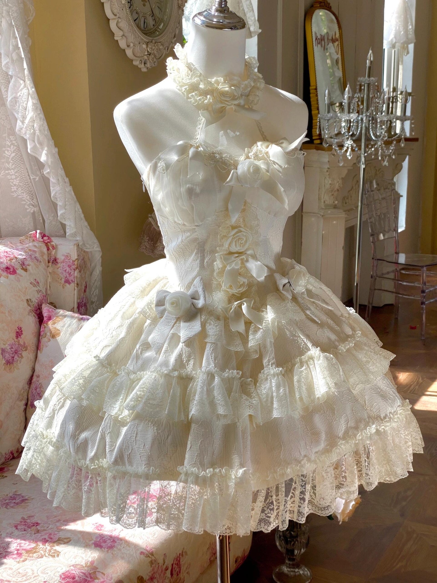 Romantic Lace Butterfly Fairy Rococo Dress