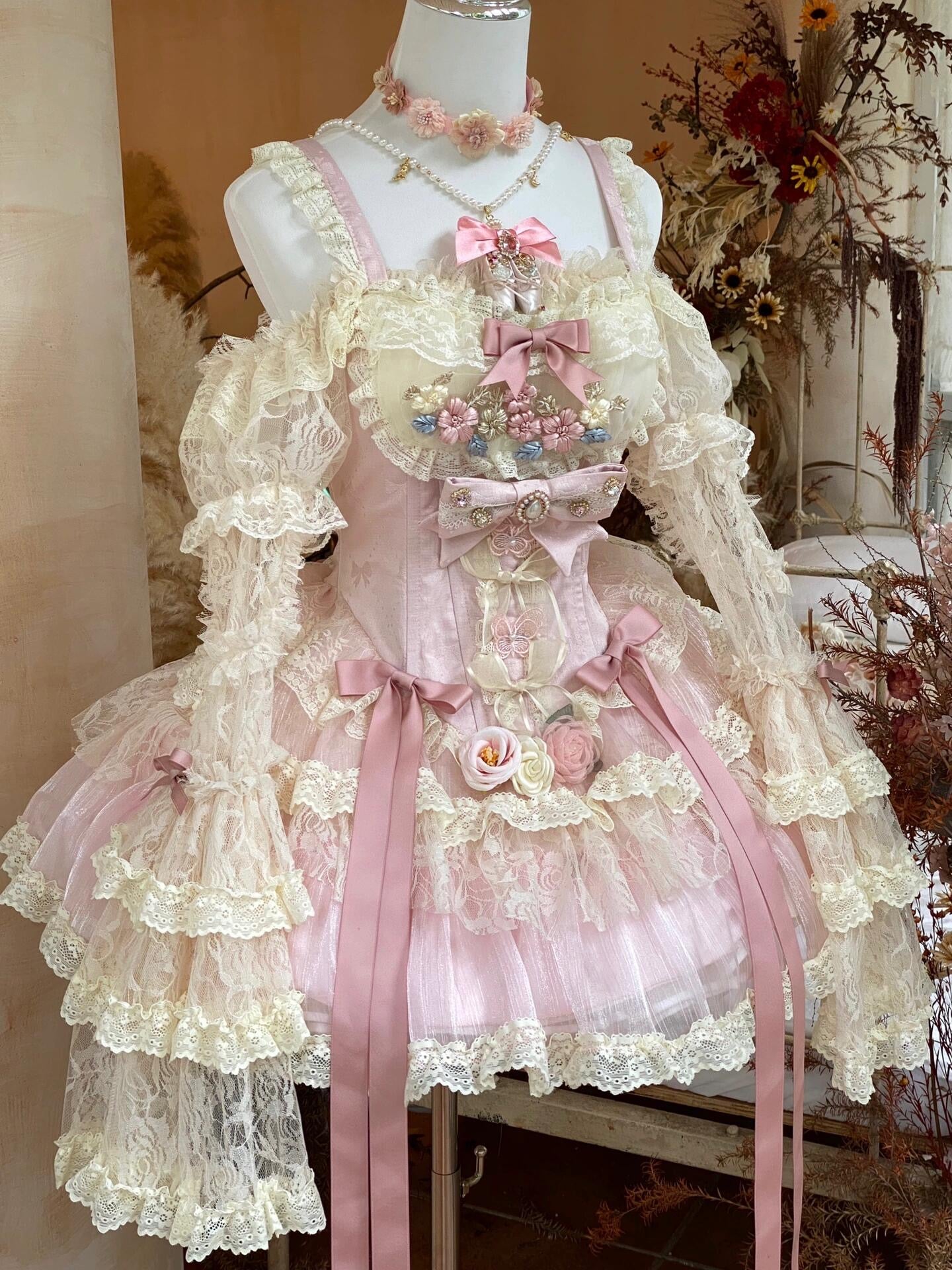 Blossoming Love Lace Rococo Fairy Dress